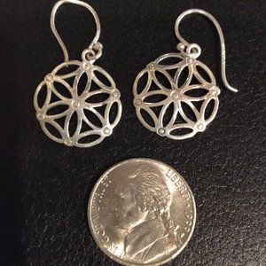 Silver dangle earrings filigree